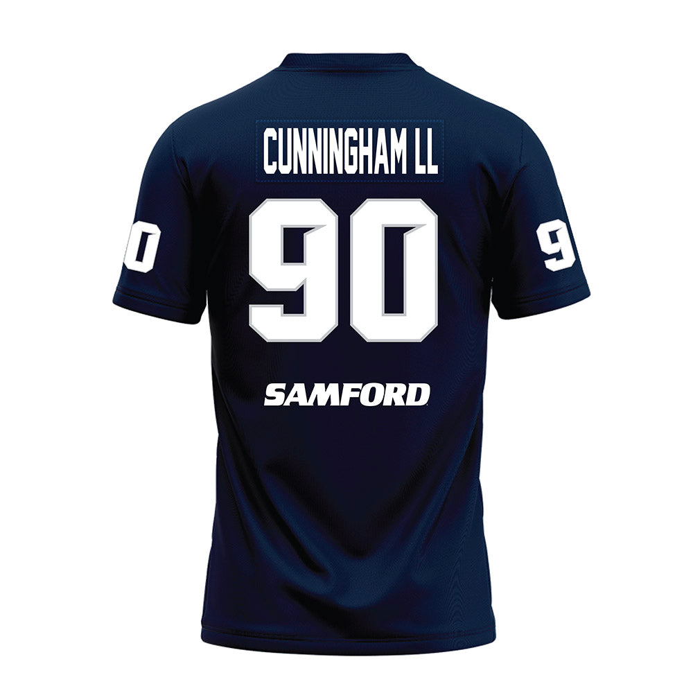 Samford - NCAA Football : Conroy Cunningham ll - Navy Premium Football Jersey-1