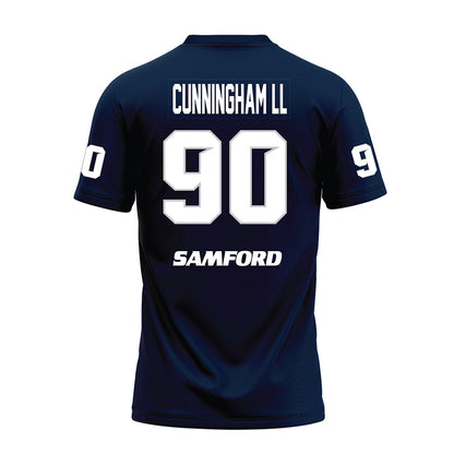 Samford - NCAA Football : Conroy Cunningham ll - Navy Premium Football Jersey-1
