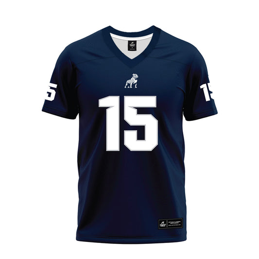 Samford - NCAA Football : Iaan Cousin - Navy Premium Football Jersey-0