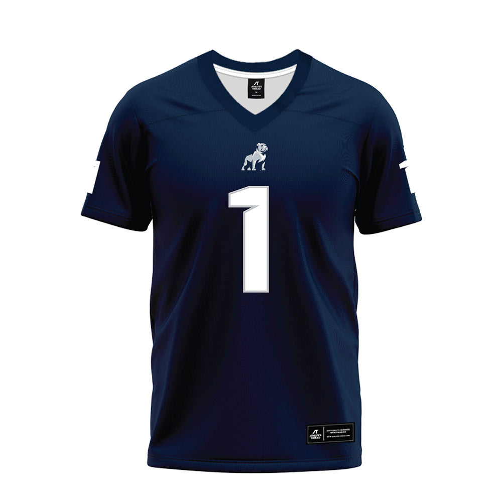 Samford - NCAA Football : Ryan Oliver - Navy Premium Football Jersey-0