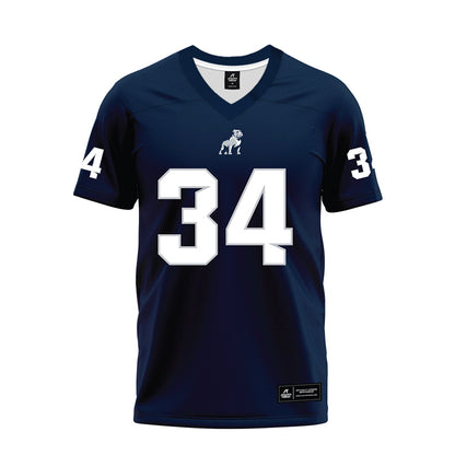 Samford - NCAA Football : Malik Gaither - Navy Premium Football Jersey-0