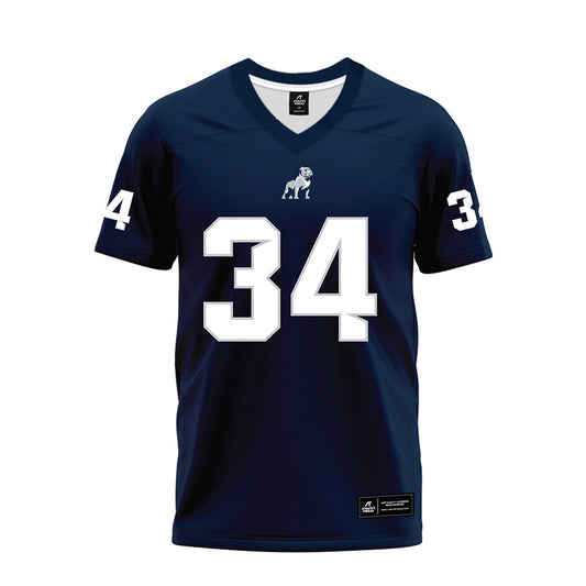 Samford - NCAA Football : Malik Gaither - Navy Premium Football Jersey-0