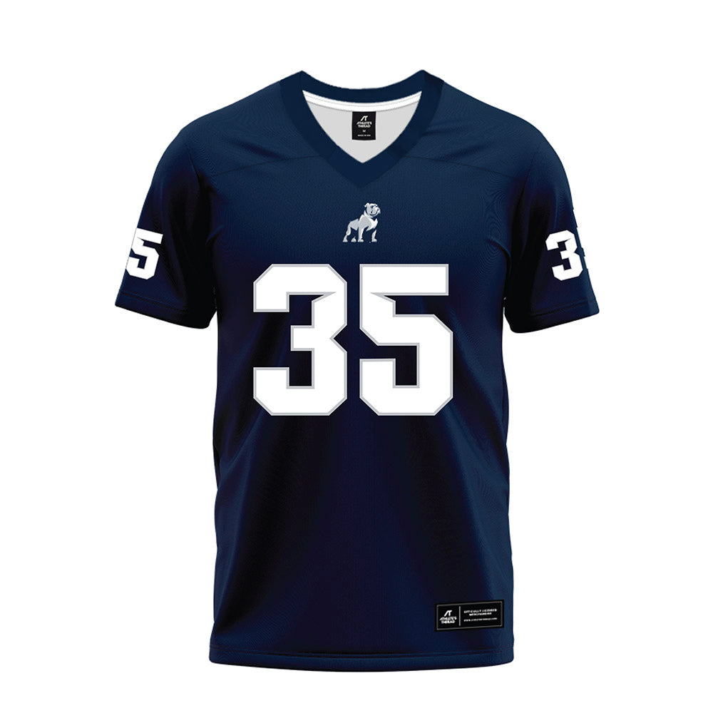 Samford - NCAA Football : Nick Speros - Navy Premium Football Jersey-0