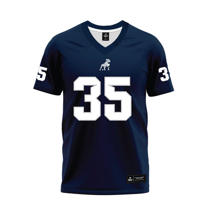 Samford - NCAA Football : Nick Speros - Navy Premium Football Jersey-0