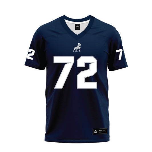 Samford - NCAA Football : Josh Lovett - Navy Premium Football Jersey-0