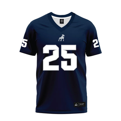 Samford - NCAA Football : William Pruitt - Navy Premium Football Jersey-0