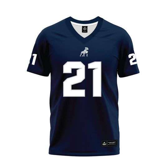 Samford - NCAA Football : Malik Thornton - Navy Premium Football Jersey-0
