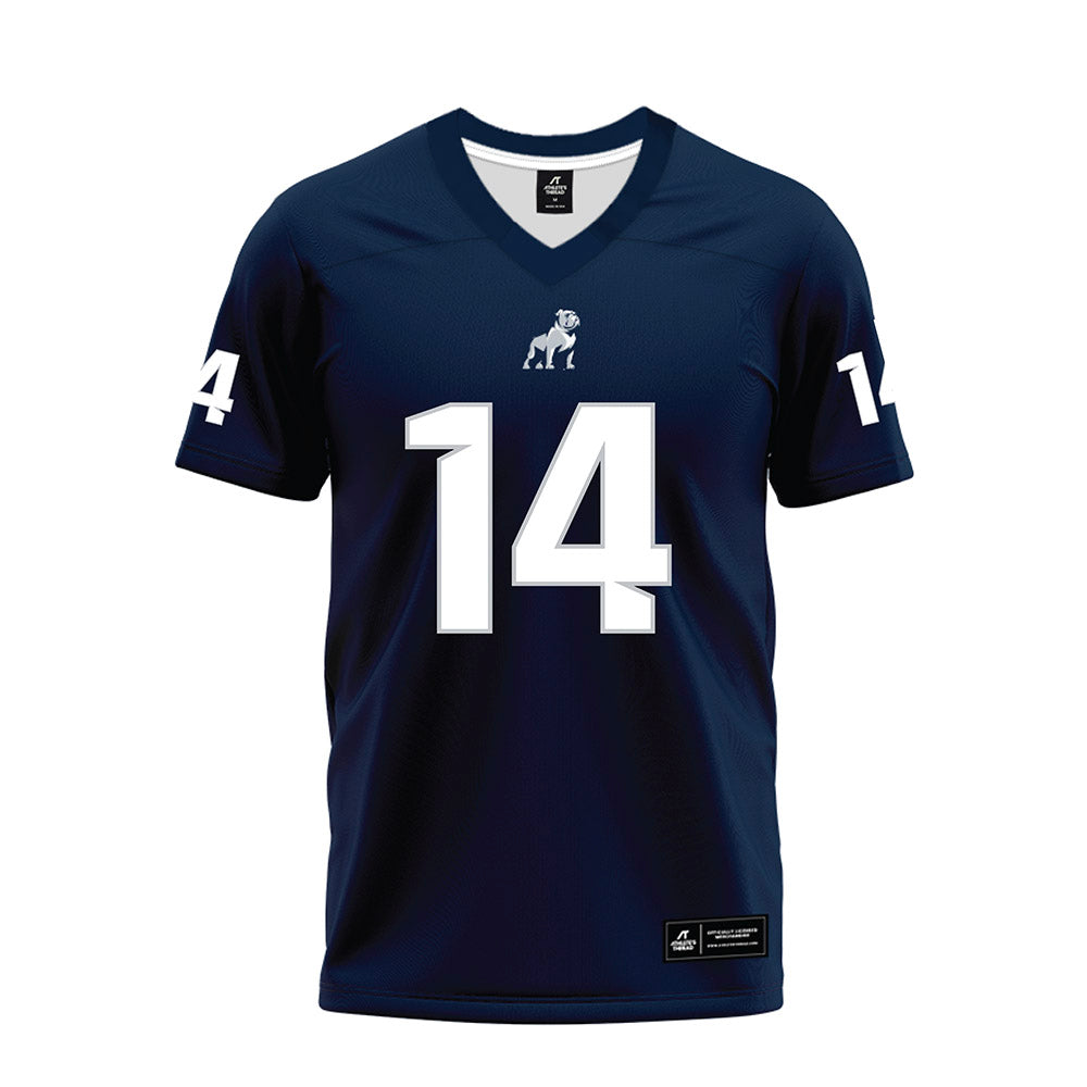Samford - NCAA Football : Jackson Beatty - Navy Premium Football Jersey-0