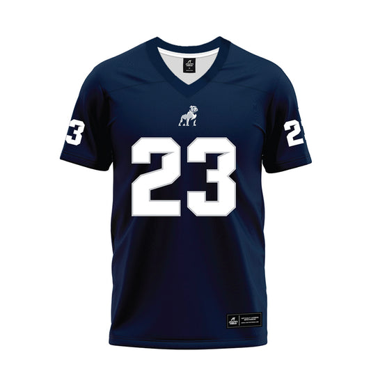 Samford - NCAA Football : David Theado - Navy Premium Football Jersey-0