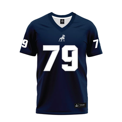 Samford - NCAA Football : Donovan Hawkins - Navy Premium Football Jersey-0