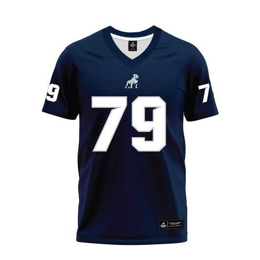 Samford - NCAA Football : Donovan Hawkins - Navy Premium Football Jersey-0