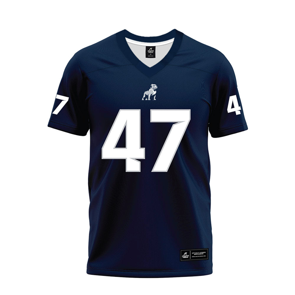 Samford - NCAA Football : Daniel Valdes - Navy Premium Football Jersey-0