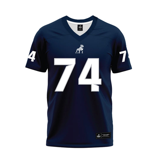 Samford - NCAA Football : Tyler Douthit - Navy Premium Football Jersey-0