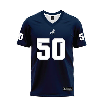 Samford - NCAA Football : Darrian King - Navy Premium Football Jersey-0