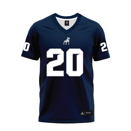 Samford - NCAA Football : Micah Kelly - Navy Premium Football Jersey-0