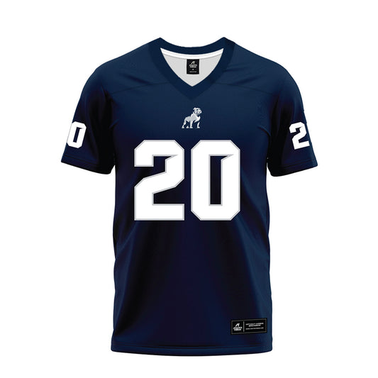 Samford - NCAA Football : Micah Kelly - Navy Premium Football Jersey-0