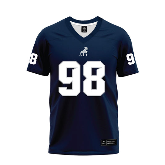 Samford - NCAA Football : Joshua Mathiasen - Navy Premium Football Jersey-0