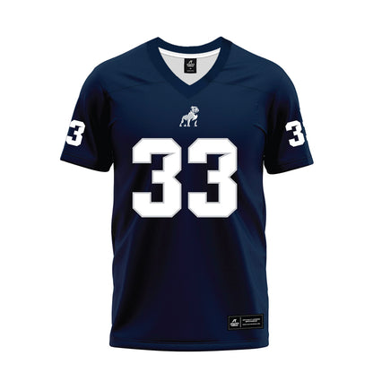 Samford - NCAA Football : Theodore Davenport - Navy Premium Football Jersey-0