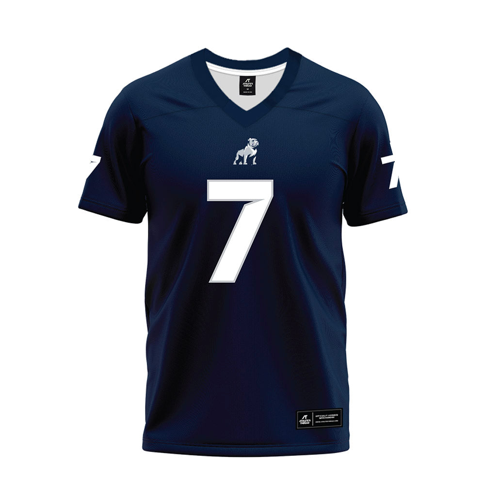 Samford - NCAA Football : Dj Rias - Navy Premium Football Jersey-0