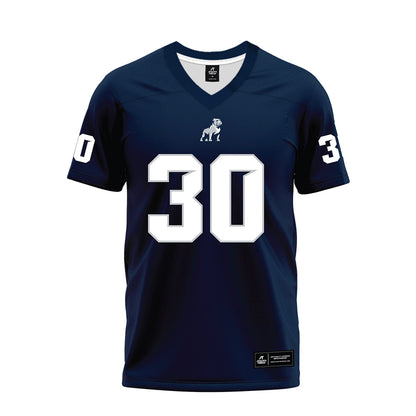 Samford - NCAA Football : Cooper Greer - Navy Premium Football Jersey-0