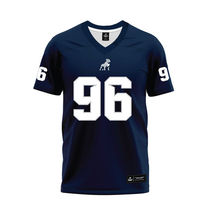 Samford - NCAA Football : Nazir Sy - Navy Premium Football Jersey-0
