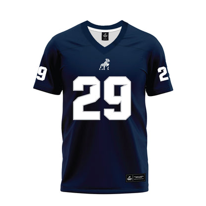 Samford - NCAA Football : Cameron Bland - Navy Premium Football Jersey-0