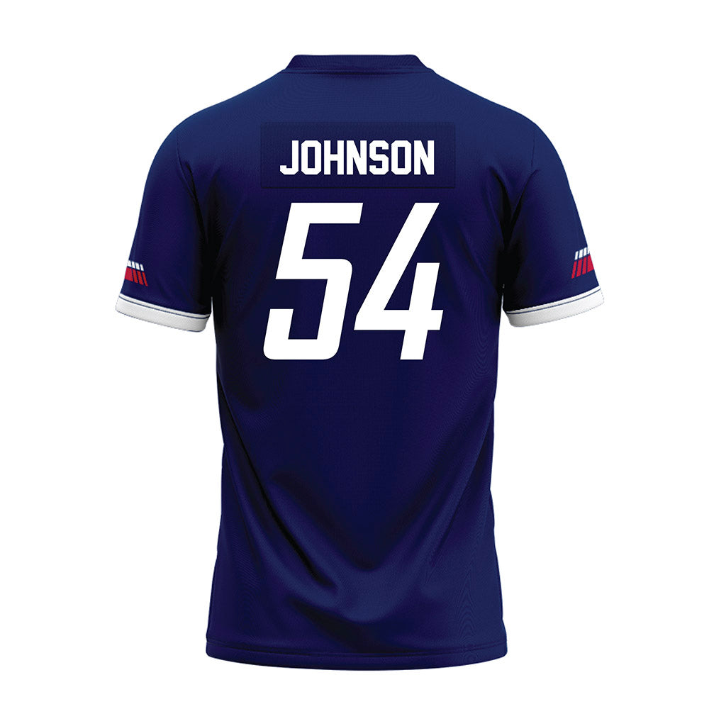 South Alabama - NCAA Football : Leavy Johnson - Blue Premium Football Jersey-1