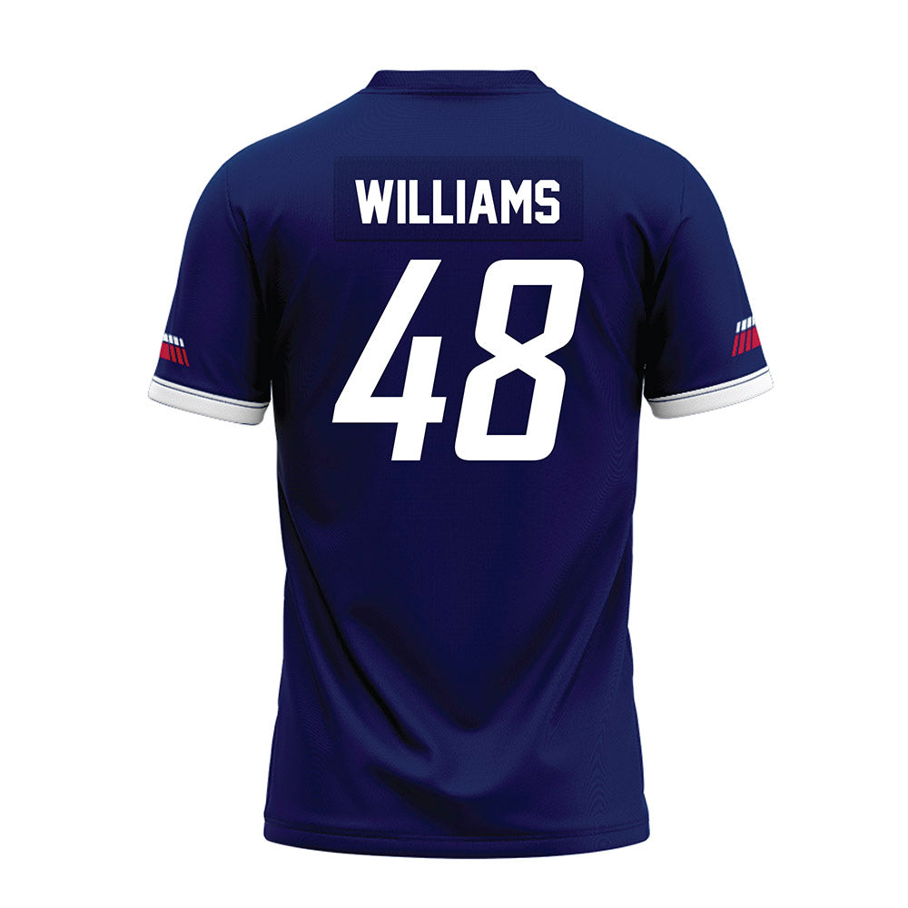 South Alabama - NCAA Football : Jordan Williams - Blue Premium Football Jersey-1