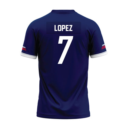 South Alabama - NCAA Football : Gio Lopez - Blue Premium Football Jersey-1