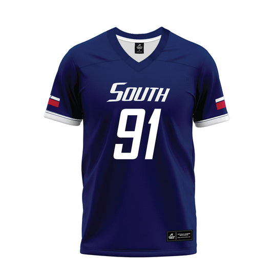 South Alabama - NCAA Football : Nathan Jennings - Blue Premium Football Jersey-0