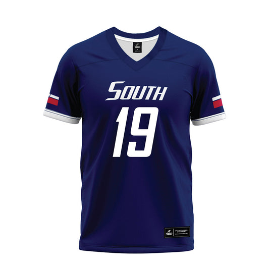 South Alabama - NCAA Football : Rodrecas Gibbs - Blue Premium Football Jersey-0