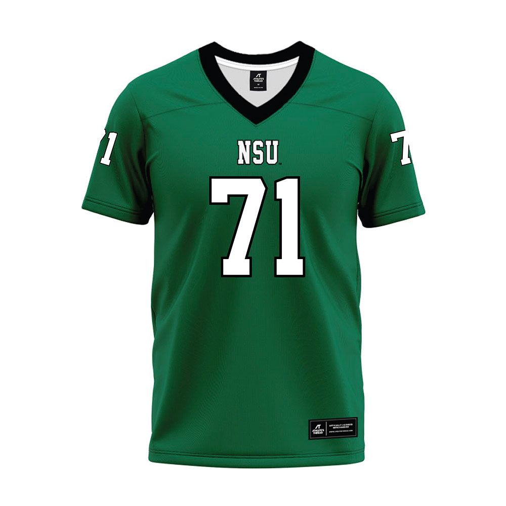 Northeastern State - NCAA Football : Cayson Badley - Green Premium Football Jersey-0