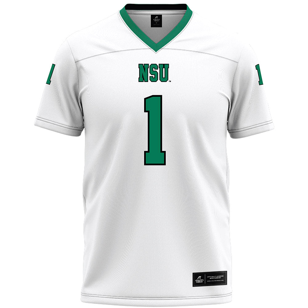 Northeastern State - NCAA Football : John Joseph - White Premium Football Jersey-0