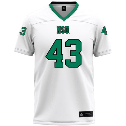 Northeastern State - NCAA Football : Kale Brakebill - White Premium Football Jersey-0