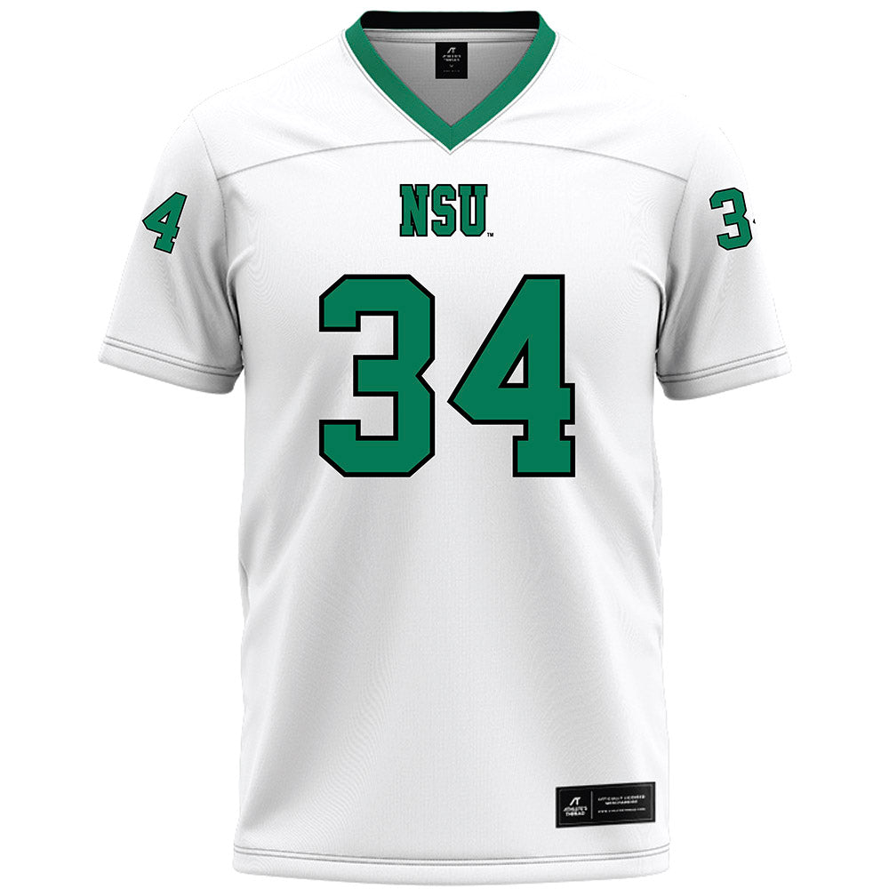 Northeastern State - NCAA Football : Donniel Wilson - White Premium Football Jersey-0