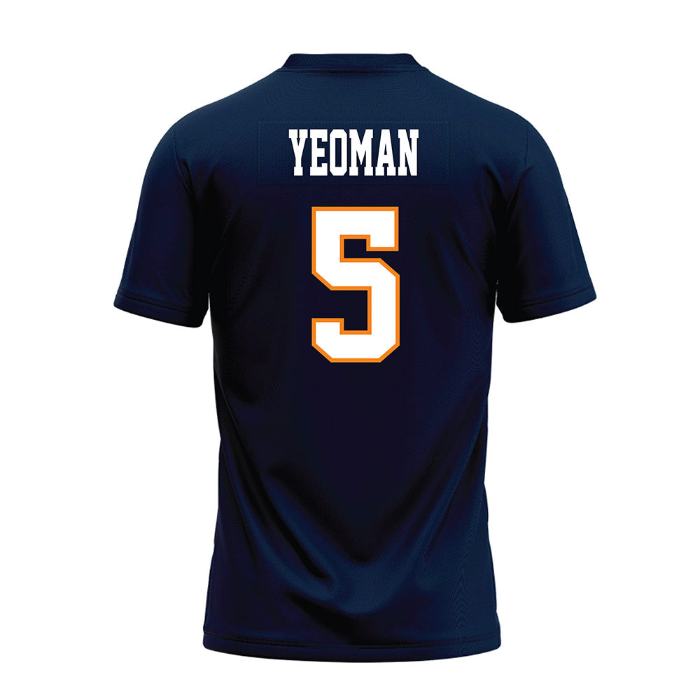 UT Martin - NCAA Football : Corey Yeoman - Blue Premium Football Jersey-1