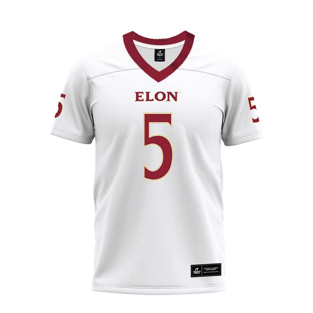 Elon - NCAA Football : T.J. Thomas - Premium Football Jersey-0