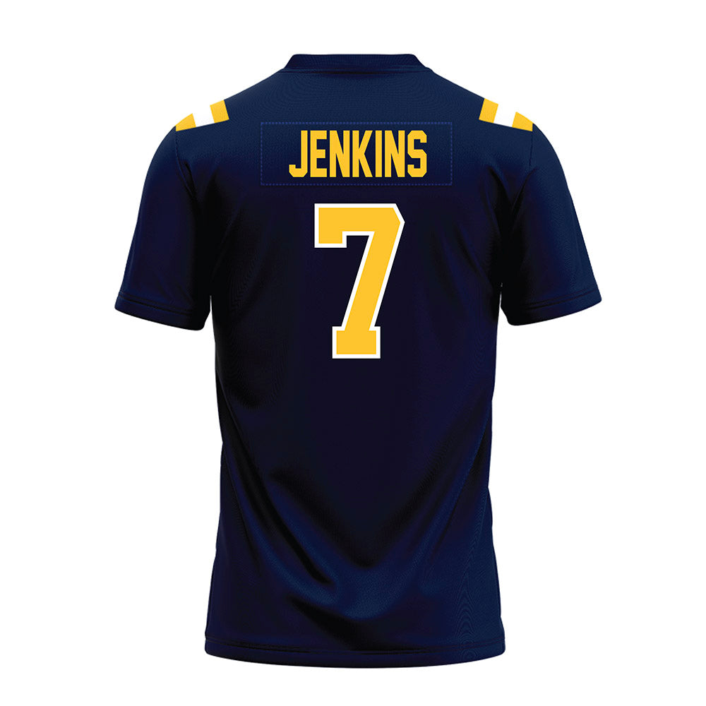 East Tennessee State - NCAA Football : Michael Jenkins - Navy Premium Football Jersey