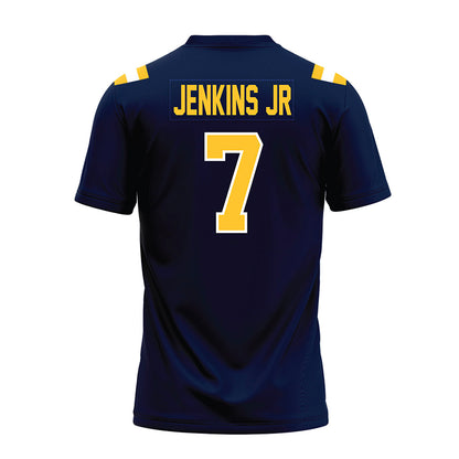 East Tennessee State - NCAA Football : Michael Jenkins Jr - Navy Premium Football Jersey-1