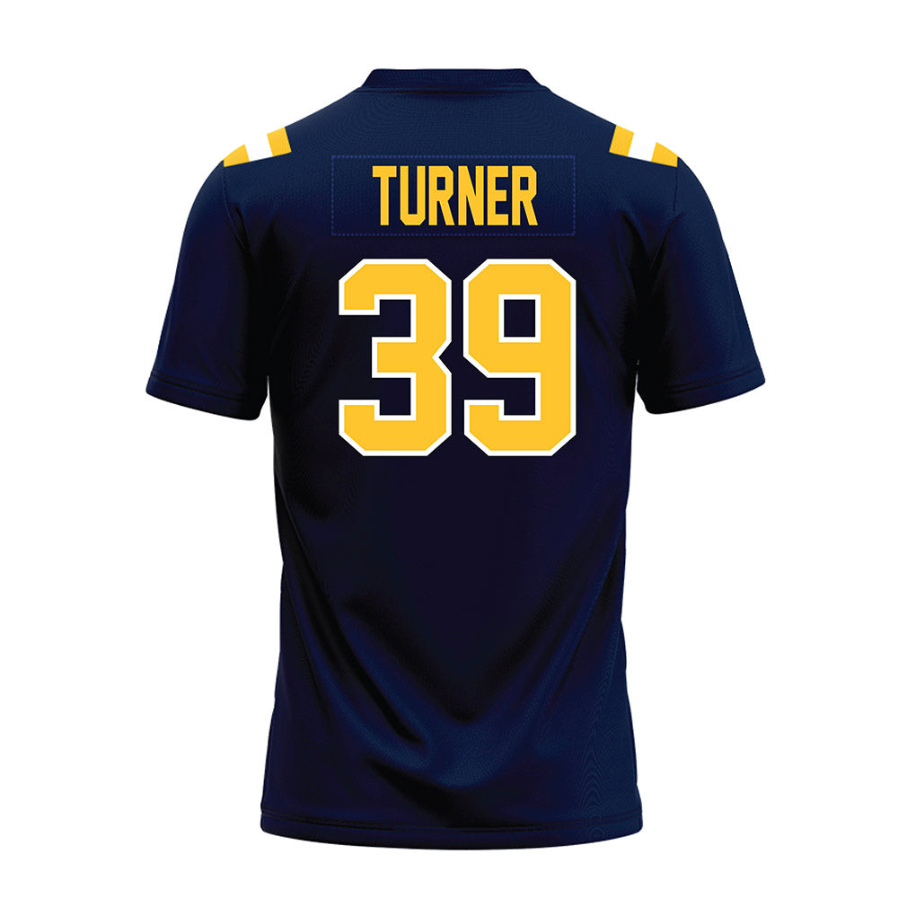 East Tennessee State - NCAA Football : Ethan Turner - Navy Premium Football Jersey