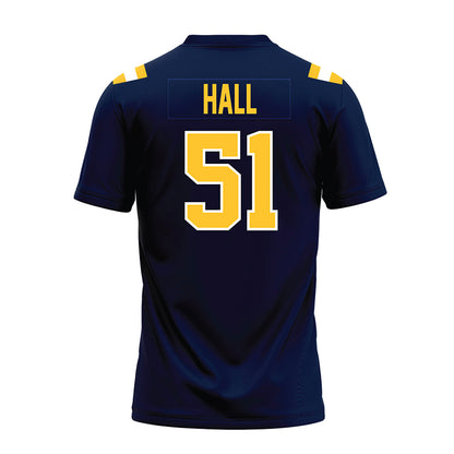 East Tennessee State - NCAA Football : Isaiah Hall - Navy Premium Football Jersey-1