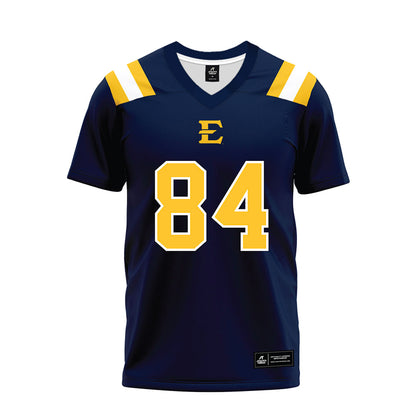 East Tennessee State - NCAA Football : Eric Ruess - Navy Premium Football Jersey