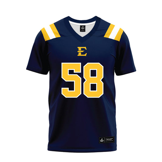 East Tennessee State - NCAA Football : Maddox Radcliffe - Navy Premium Football Jersey-0