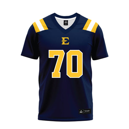 East Tennessee State - NCAA Football : Tyson Moorer - Navy Premium Football Jersey