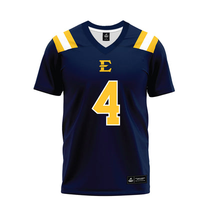 East Tennessee State - NCAA Football : Kendall Williams - Navy Premium Football Jersey-0