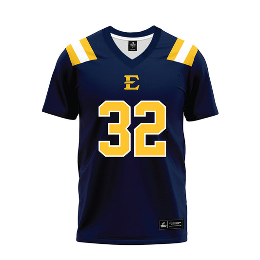 East Tennessee State - NCAA Football : Drew Francis - Navy Premium Football Jersey-0