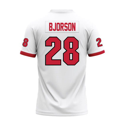 Miami of Ohio - NCAA Football : Andrew Bjorson - 2023 White Premium Football Jersey-1