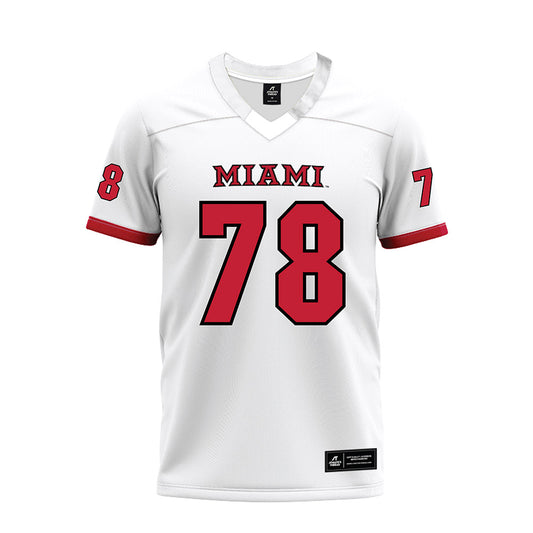 Miami of Ohio - NCAA Football : Drew Terrill - 2023 White Premium Football Jersey-0