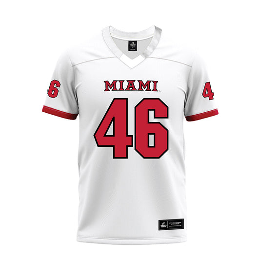 Miami of Ohio - NCAA Football : Luke Myers - 2023 White Premium Football Jersey-0