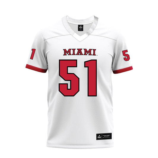 Miami of Ohio - NCAA Football : Eric Smith - 2023 White Premium Football Jersey-0
